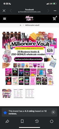 a screenshot of the millionaire vault website