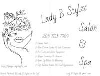 lady b style salon and spa business card