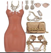 chanel leather dress and accessories