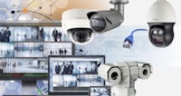various cctv cameras on a white background